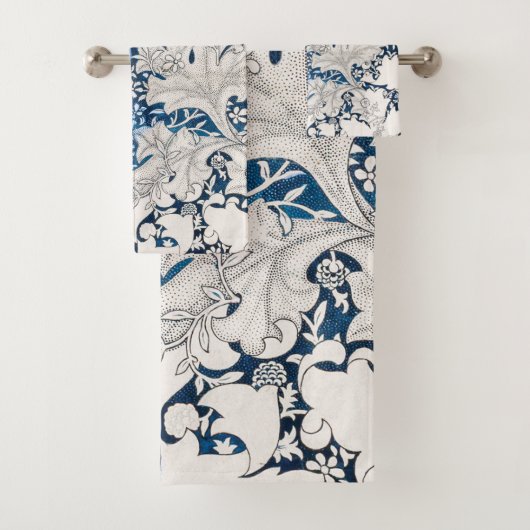 Vintage-William-Morris-Muster Badhandtuch Set (Insitu)