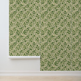 Vintage-William-Morris-Muster Floral Grün Tapete