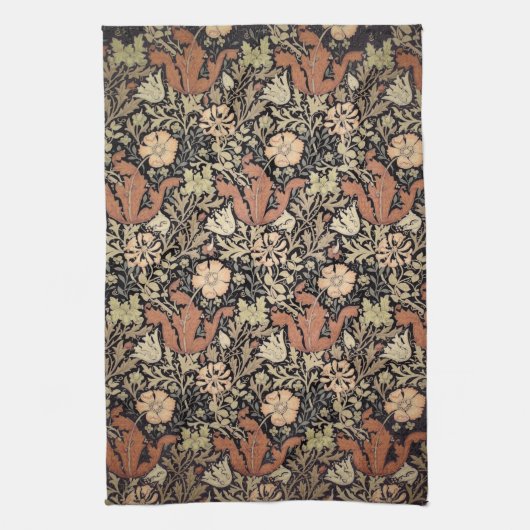 Vintage-William-Morris-Muster. Geschirrtuch (Vertikal)