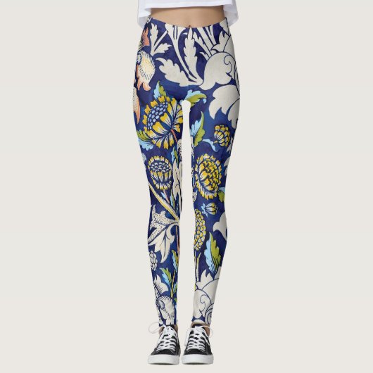 Vintage-William-Morris-Muster Leggings (Vorderseite)