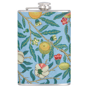 Vintage-William-Morris-Muster 'Vier Früchte'  Flachmann