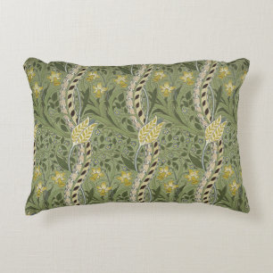 Vintage William Morris Ostergelke Blumen Gelb Dekokissen
