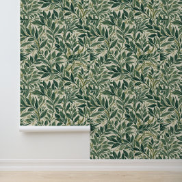 Vintage William Morris Patterns Floral Green Tapete