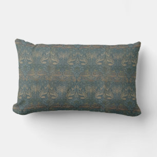 Vintage William Morris Pfau und Drache Lendenkissen