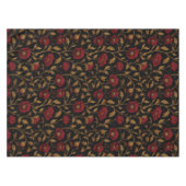 Vintage William Morris Red Gold Poppy Floral Tischdecke (Vorderseite (Horizontal))
