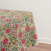 Vintage William Morris Rosa Gelber Vogel Floral