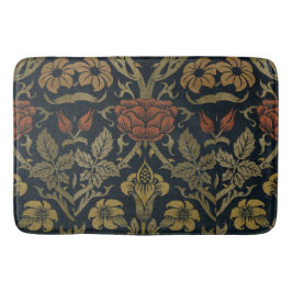 Vintage William Morris Rose und Lilie Badematte