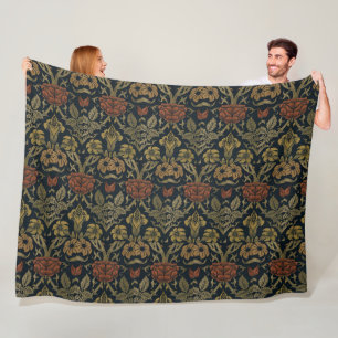 Vintage William Morris Rose und Lilie Fleecedecke
