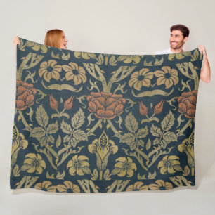 Vintage William Morris Rose und Lilie Fleecedecke