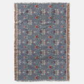 Vintage William Morris Schlangenhaupt-Schachblume Decke (Vorderseite Vertikal)
