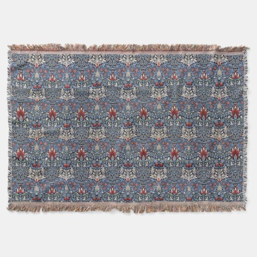 Vintage William Morris Schlangenhaupt-Schachblume Decke (Vorderseite)