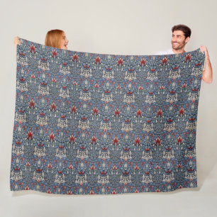 Vintage William Morris Schlangenhaupt-Schachblume Fleecedecke