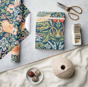 Vintage William Morris Strawberry Thief, Retro Geschenkpapier