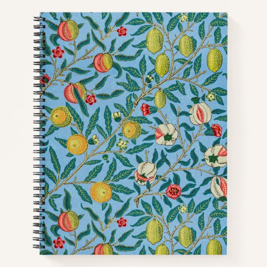 Vintage-William-Morris-Vier-Früchte-Muster Notizblock (Vorderseite)