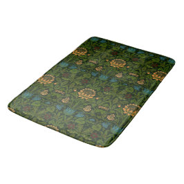 Vintage William Morris Violett und Akelei Badematte