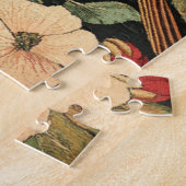 Vintage-William-Morris-Vogel-Blumen-Kunst Puzzle (Seite)