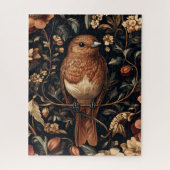 Vintage-William-Morris-Vogel-Laub-Kunst Puzzle (Vertikal)