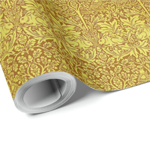 Vintage-William-Morris-Wald-Kaninchen-Vogel-Laub Geschenkpapier