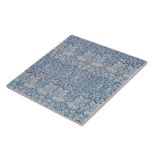 Vintage William Morris Waldkaninchen-Vogel-Laub Fliese