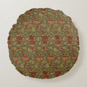 Vintage William Morris Wandle Rundes Kissen