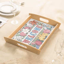 Vintage WILLKOMMEN Blume Hauswärmung Party