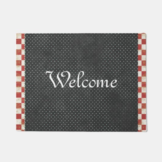 Vintage willkommene Boden-Matte Fußmatte (Vorderseite)