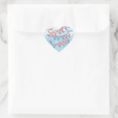Vintage-Wimpel-Hochzeit oder Dusche Herz-Aufkleber (Tasche)