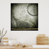 Vintage Wind Rose Poster (Küche)