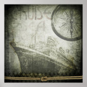 Vintage Wind Rose Poster (Vorne)