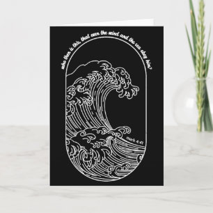 Vintage Wind Und Wellen gehorchen christlich Jesus Karte