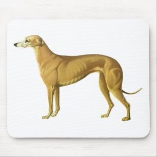 Vintage Windhund-Illustration Mousepad