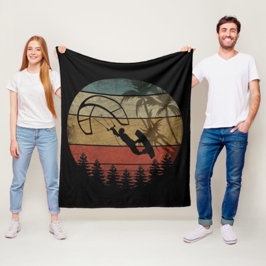 VINTAGE-WINDSURFER FLEECEDECKE (Beispiel)