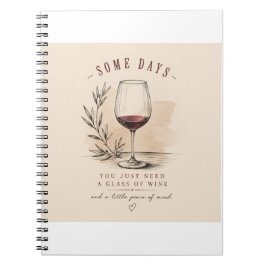 Vintage Wine Lover Notelock |  Red Wine Design Notizblock