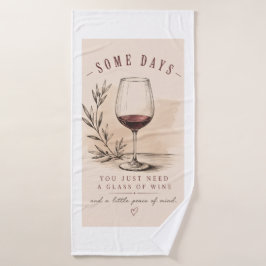 Vintage Wine Lover |  Red Wine Design Badehandtuch