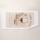 Vintage Wine Lover | Red Wine Design Badehandtuch (Badehandtuch)