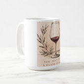 Vintage Wine Lover | Red Wine Design Kaffeetasse (Vorderseite Links)