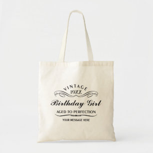 Vintage Wine Person Funny Birthday Geschenktasche Tragetasche