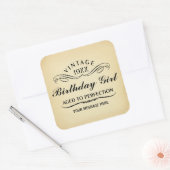 Vintage Wine Person Funny Birthday Sticker (Umschlag)
