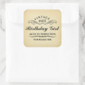 Vintage Wine Person Funny Birthday Sticker (Tasche)