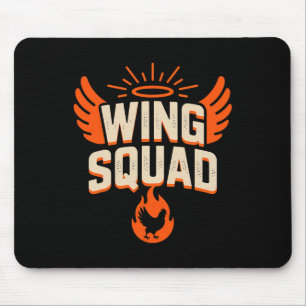 Vintage Wing Squad Chicken BBQ Party Familien Humo Mousepad