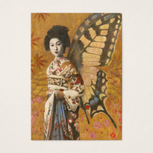 Vintage Winged Geschäfts-Karte des Geisha-ACEO