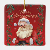 Vintage Winking Santa Christmas Ornament (Rückseite)