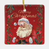 Vintage Winking Santa Christmas Ornament (Vorderseite)