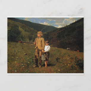 Vintage Winslow Homer Crossing the Pasture Postkarte
