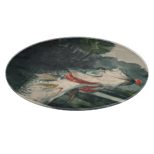 Vintage Winslow Homer Life-Size Schwarzbarsch Schneidebrett