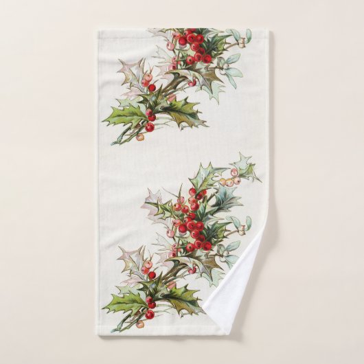 Vintage Winter-Beeren Badhandtuch Set (Handtuch)