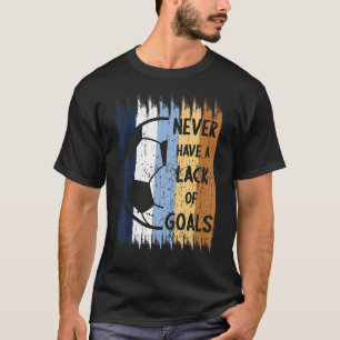 Vintage Winter Blau Farbe Fußball T-Shirt