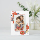 Vintage Winter Botanicals Frohe Weihnachten Foto (Stehend Vorderseite)