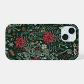 Vintage-Winter-Botanik-iPhone-Hülle iPhone 15 Hülle (Rückseite (Horizontal))