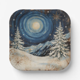 Vintage Winter Christmas Escape Pappteller